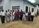 Handing over houses constructed using housing assistance funds provided by the Samurdhi Department.